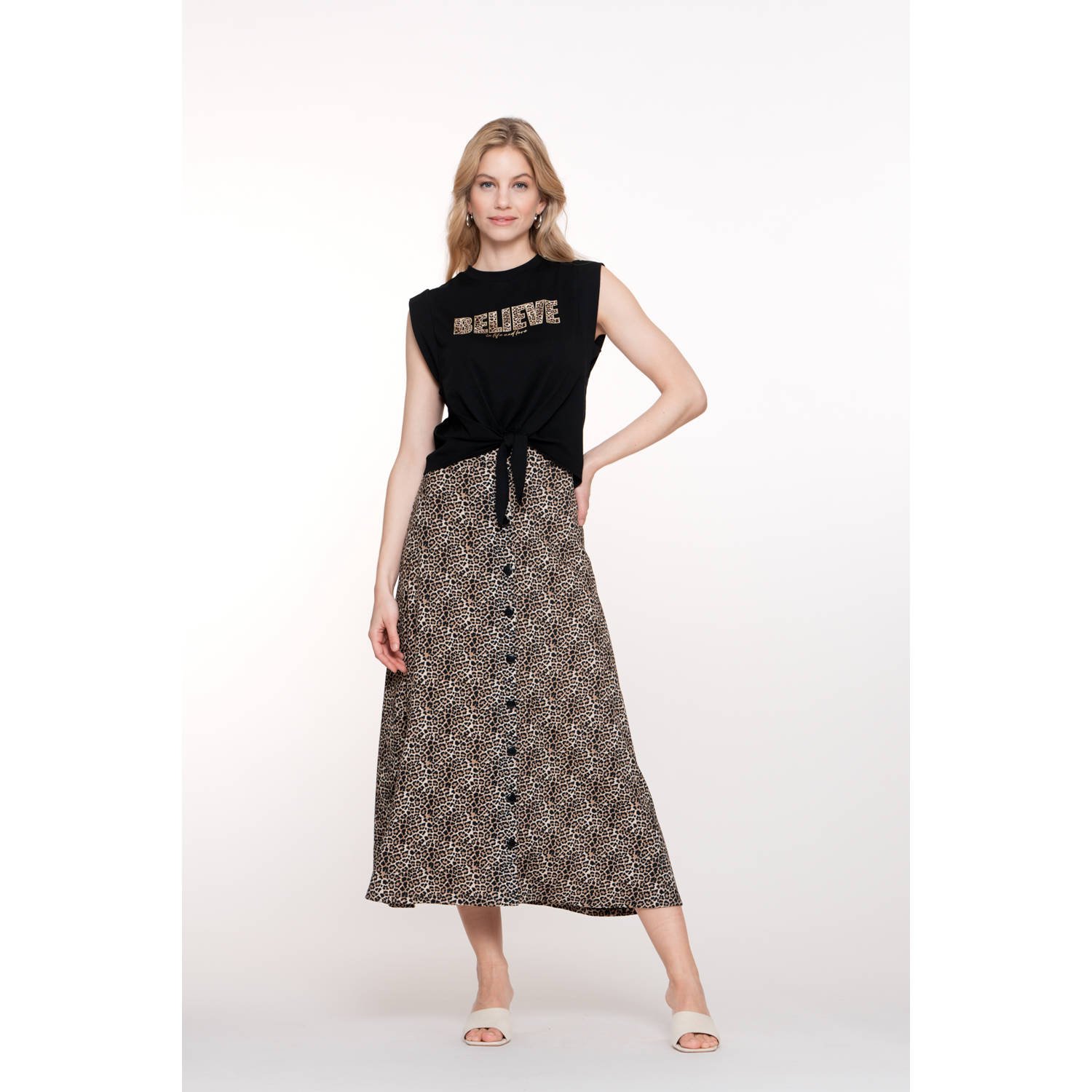 Geisha midi rok zwart