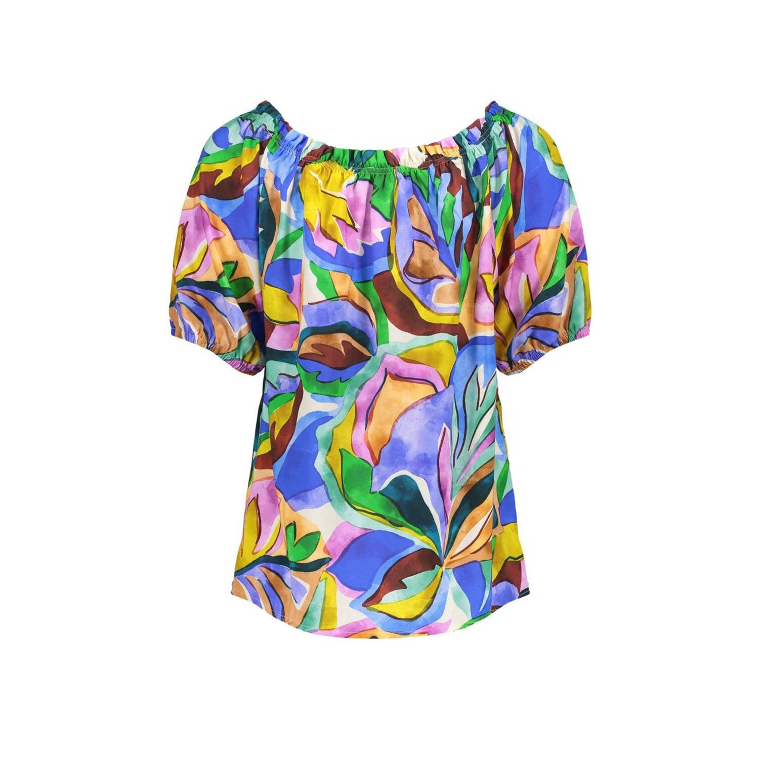 Geisha top blauw