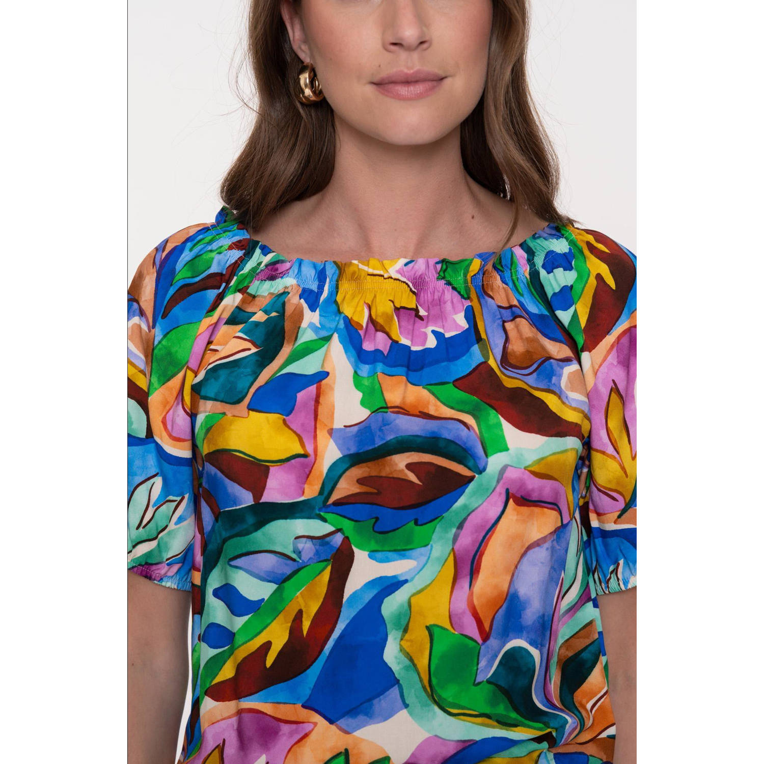 Geisha top blauw