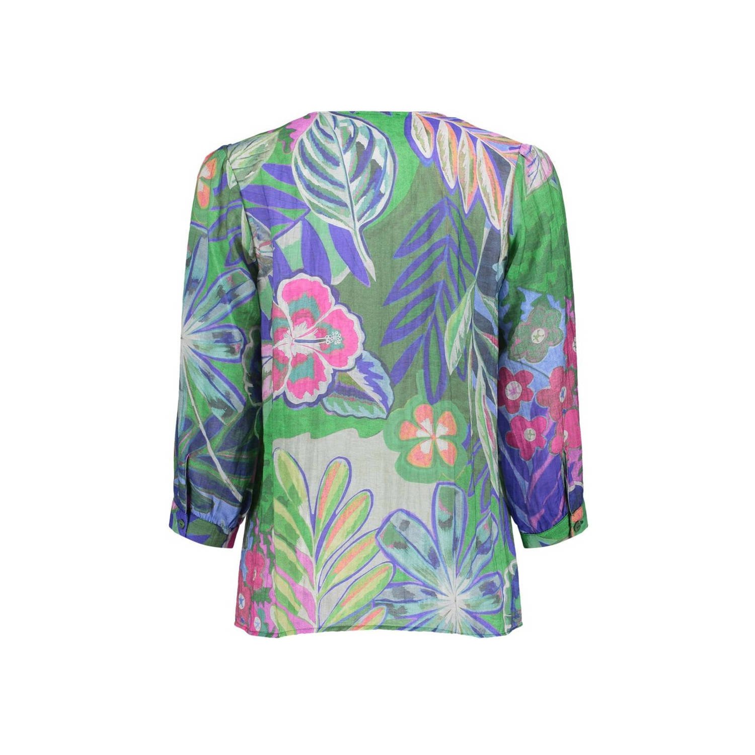 Geisha blousetop blauw