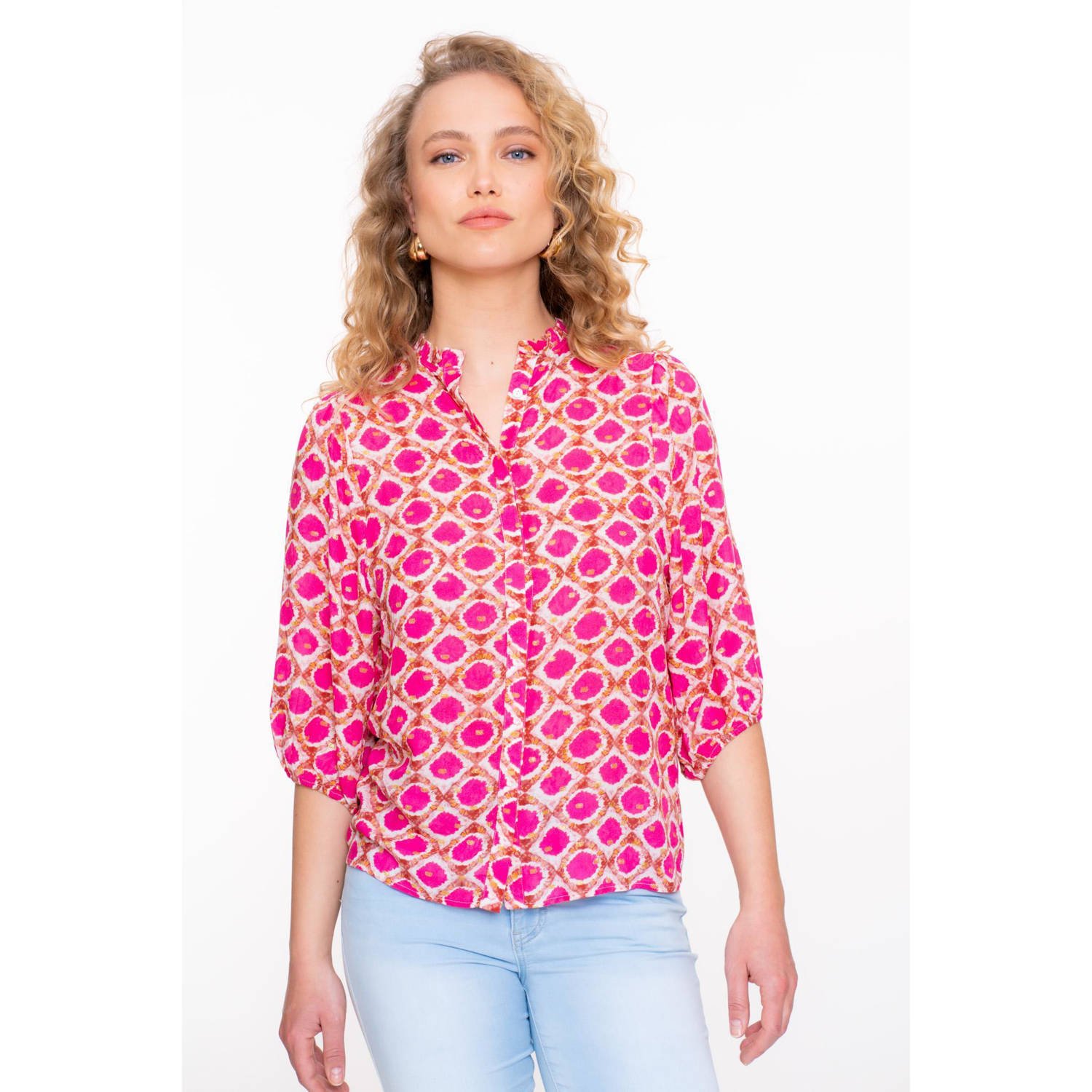 Geisha blouse fuchsia
