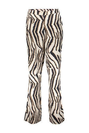 flared regular waist casual broek zwart