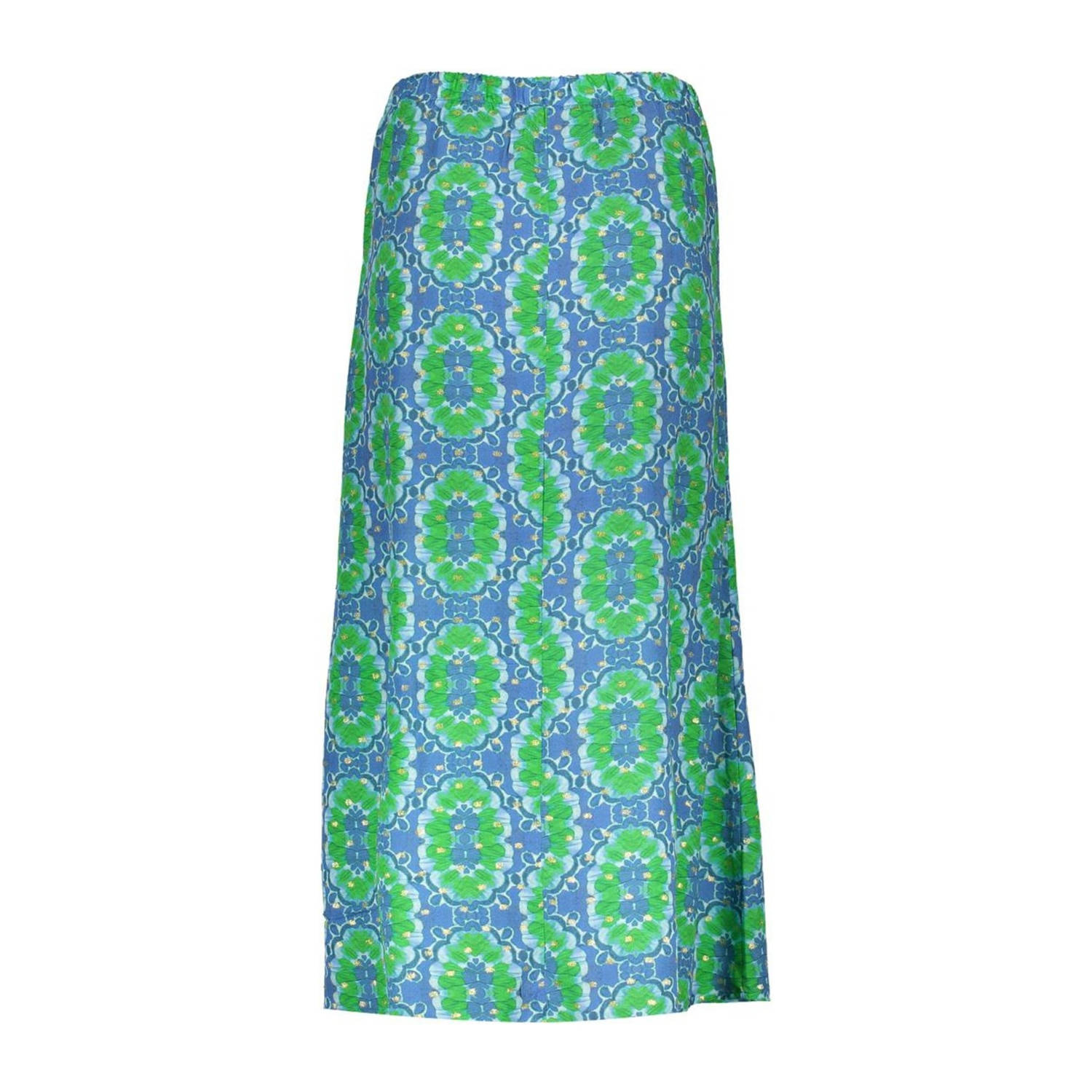 Geisha maxi rok blauw