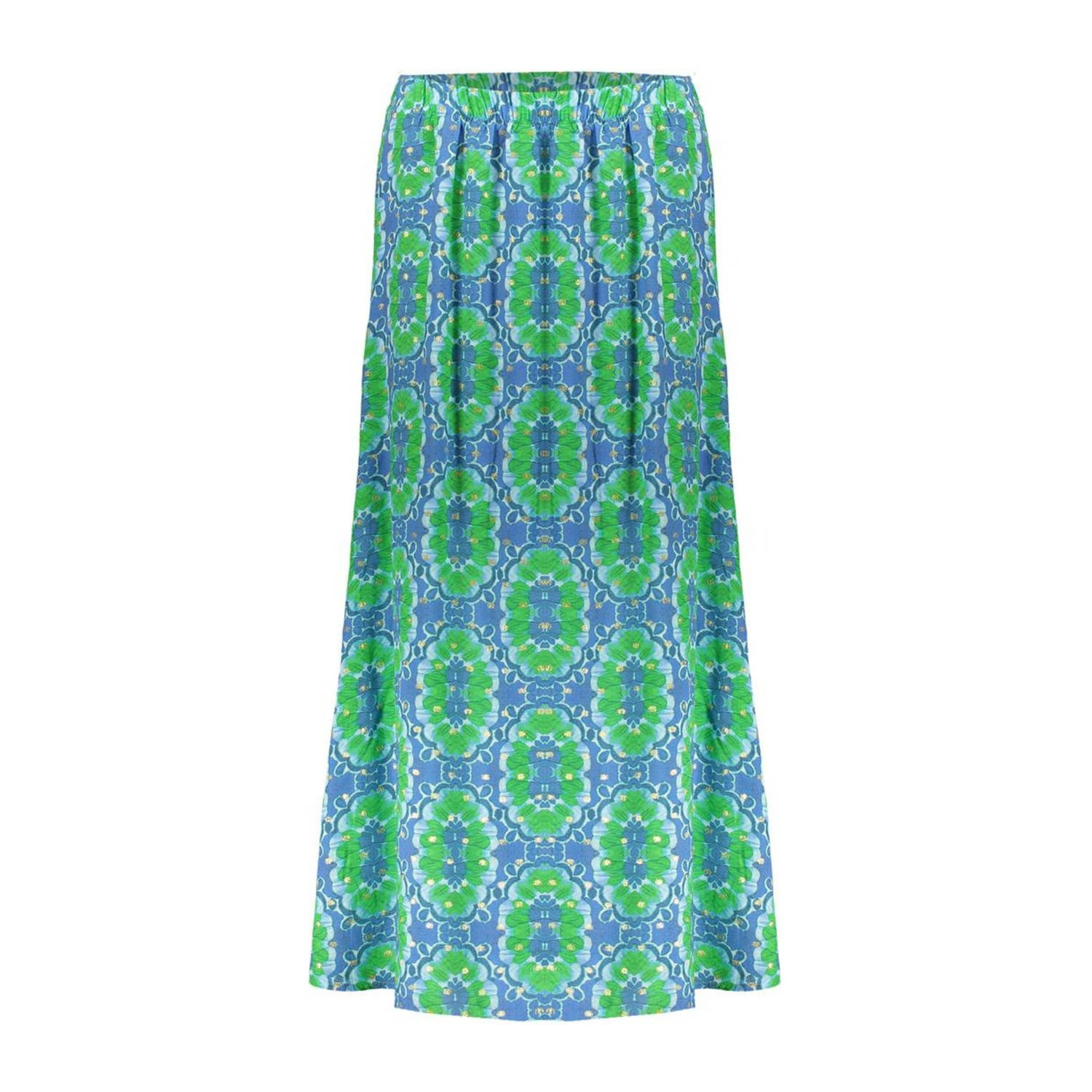 Geisha maxi rok blauw