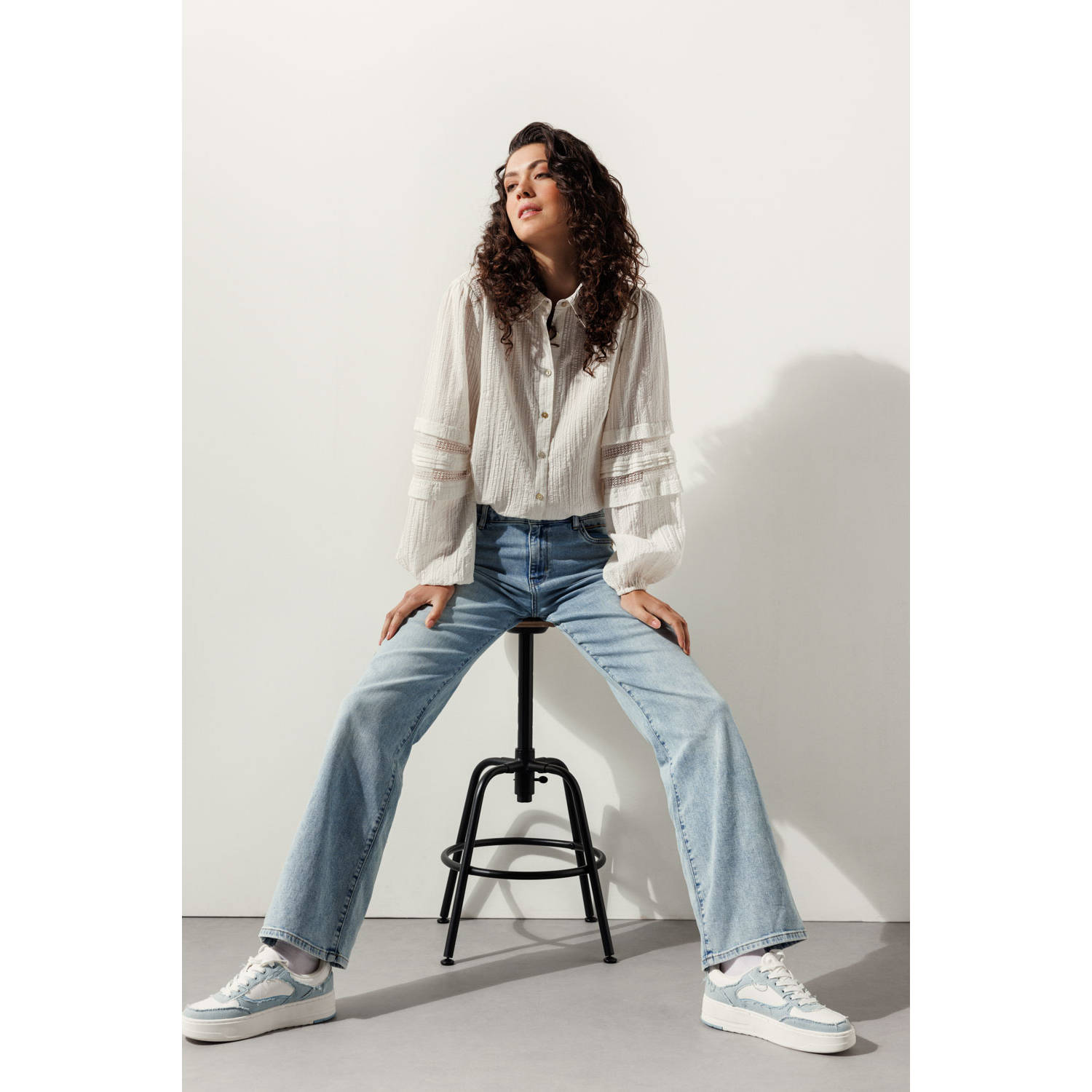 Tramontana flared jeans light blue denim