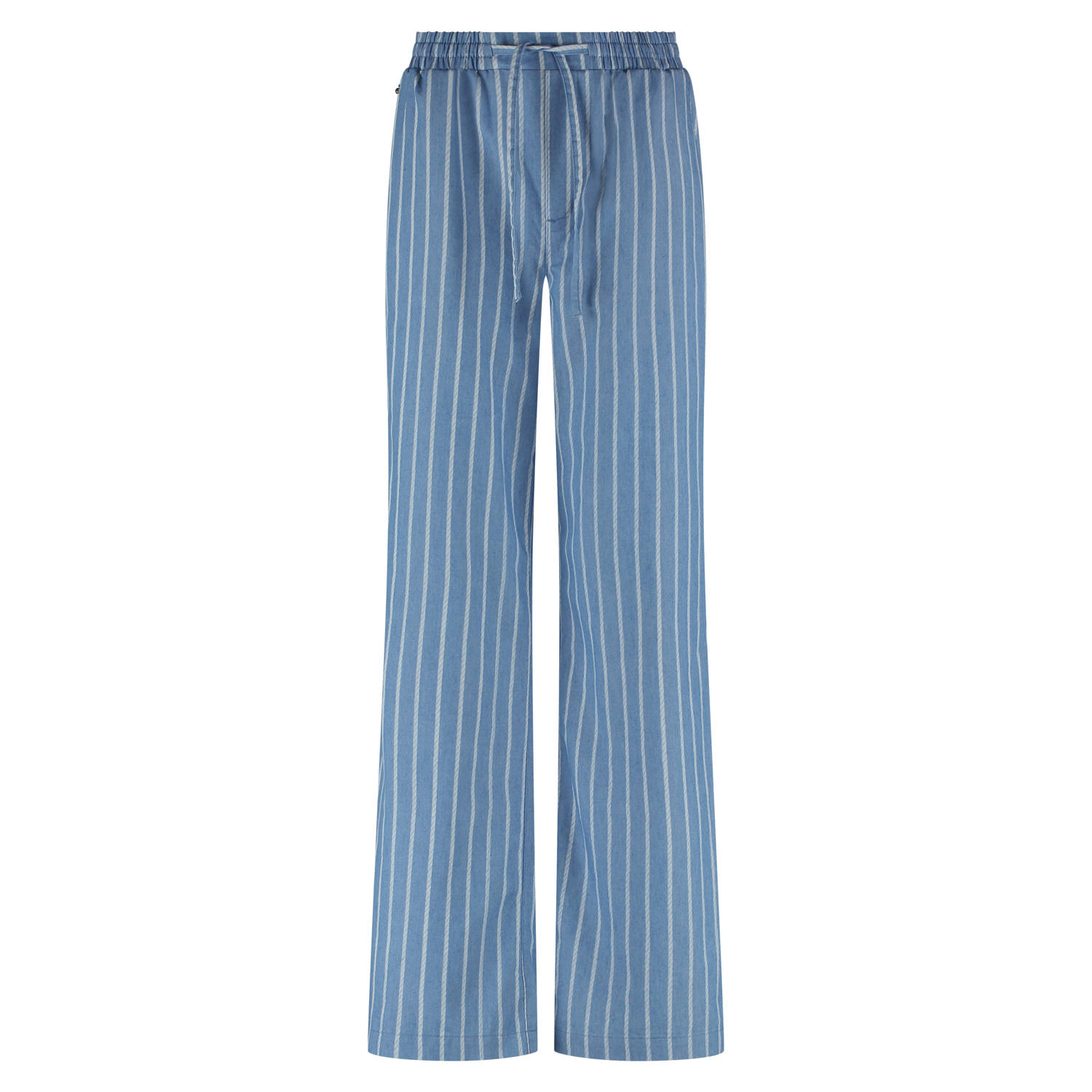 Tramontana wide leg regular waist broek lichtblauw