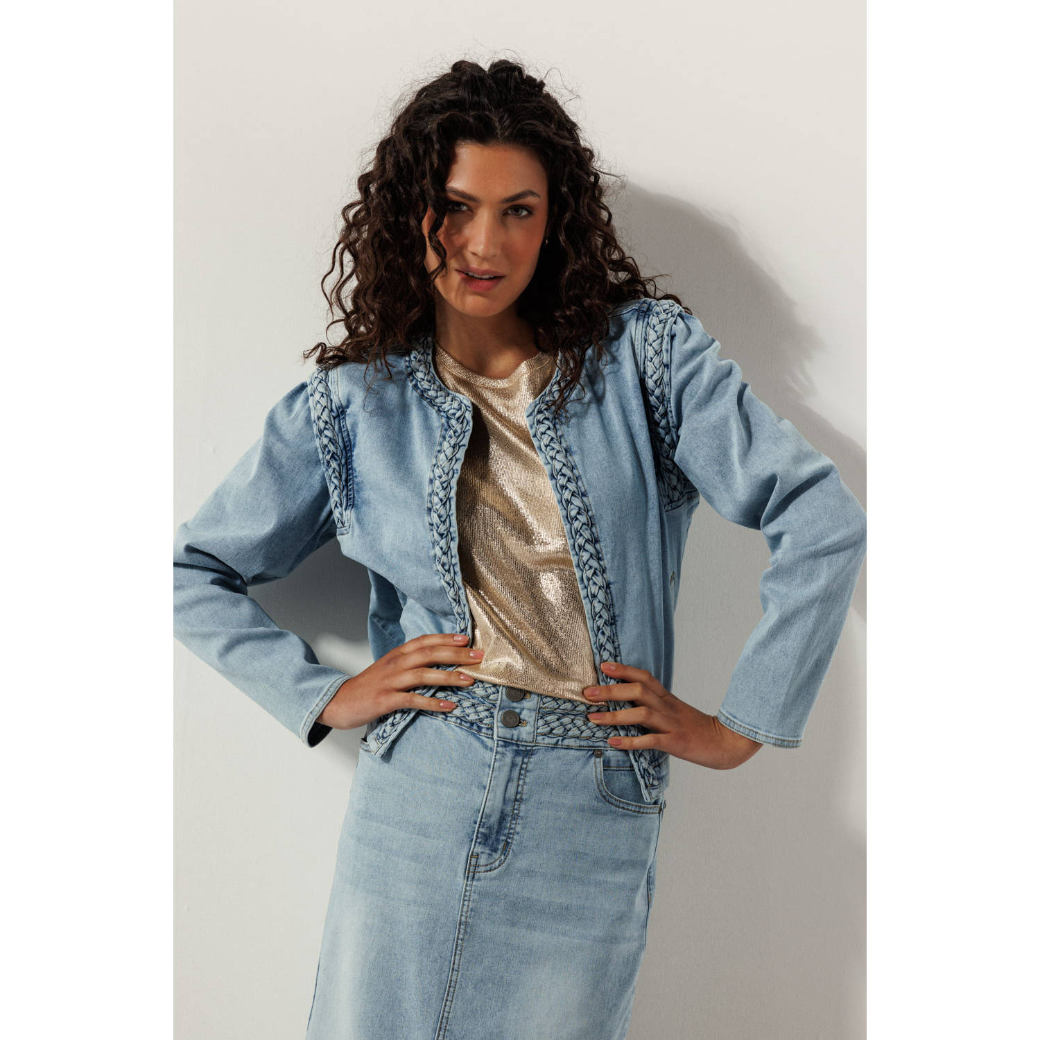 Tramontana spijkerjas medium blue denim