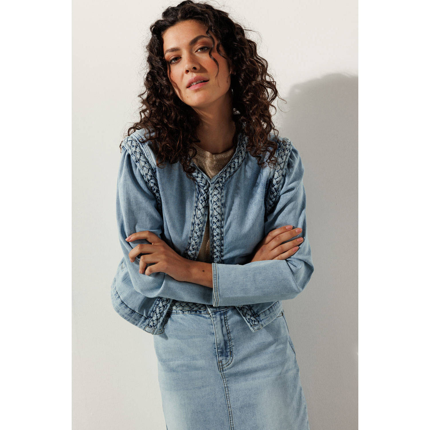 Tramontana spijkerjas medium blue denim