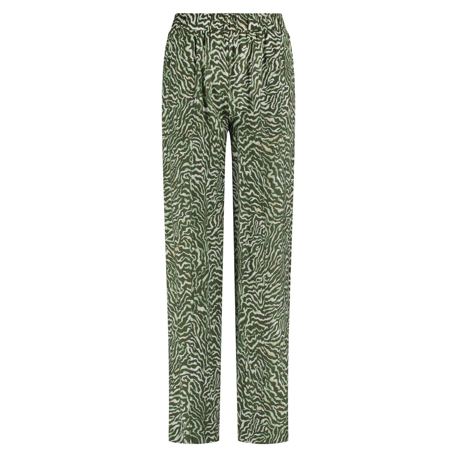 Tramontana wide leg regular waist broek groen