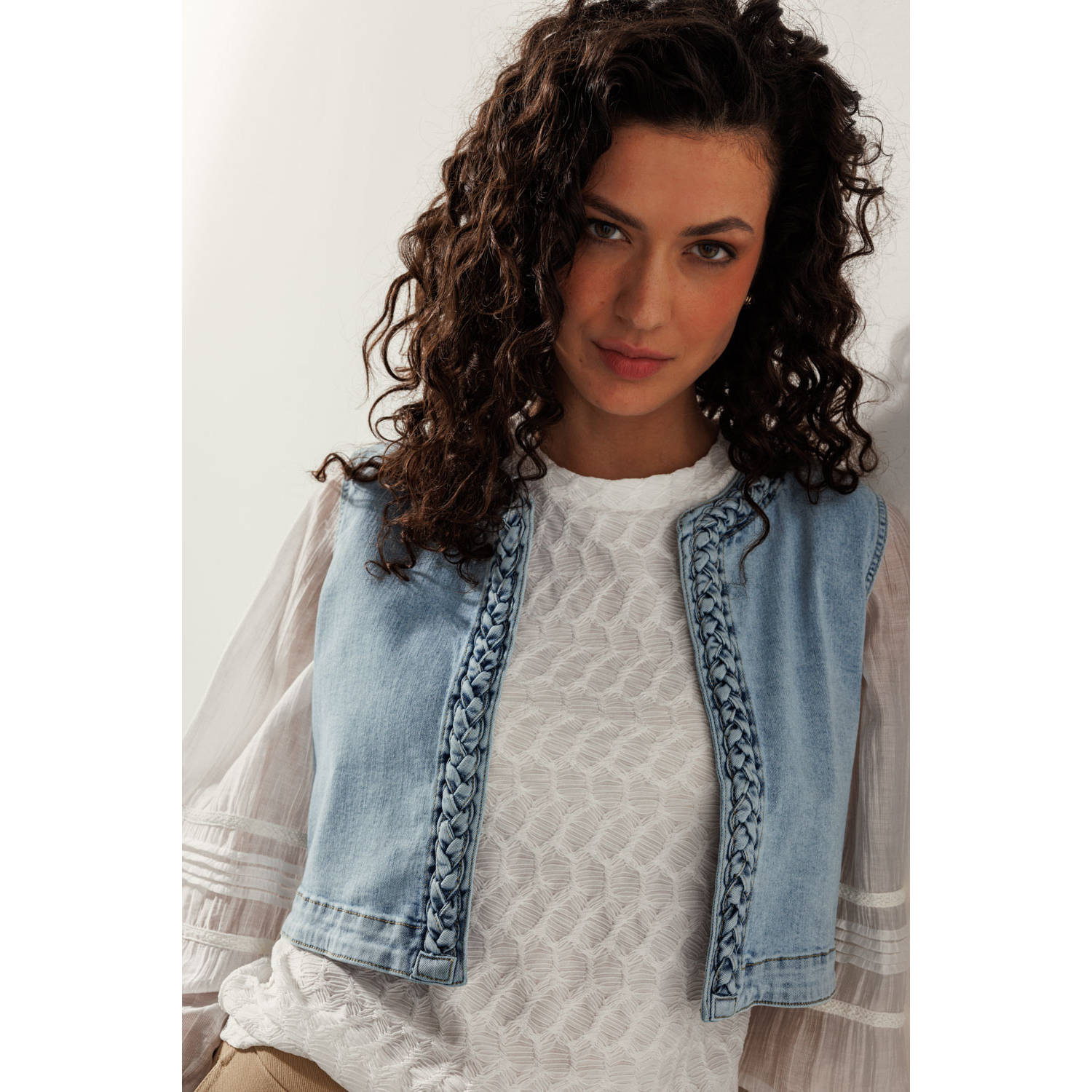 Tramontana gilet medium blue denim