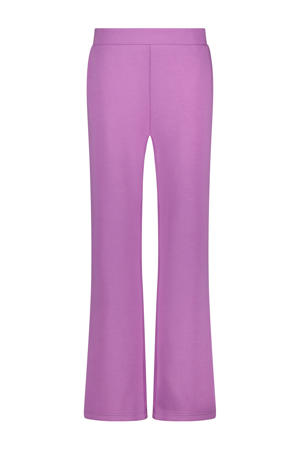 wide leg regular waist broek paars