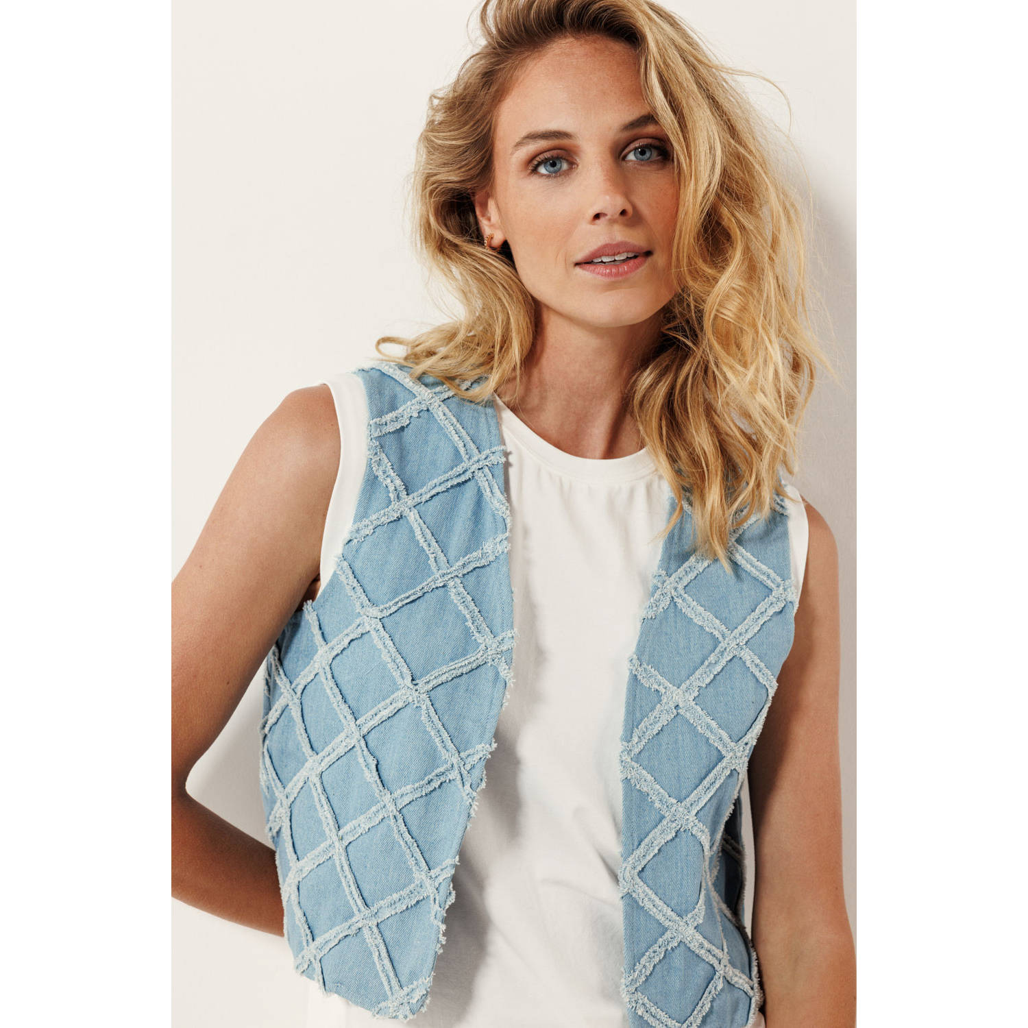 Tramontana denim gilet medium blue denim