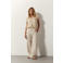 Tramontana wide leg regular waist casual broek zand