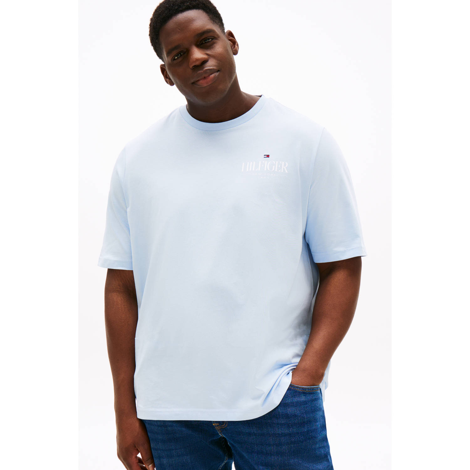 Tommy Hilfiger Big & Tall T-shirt lichtblauw