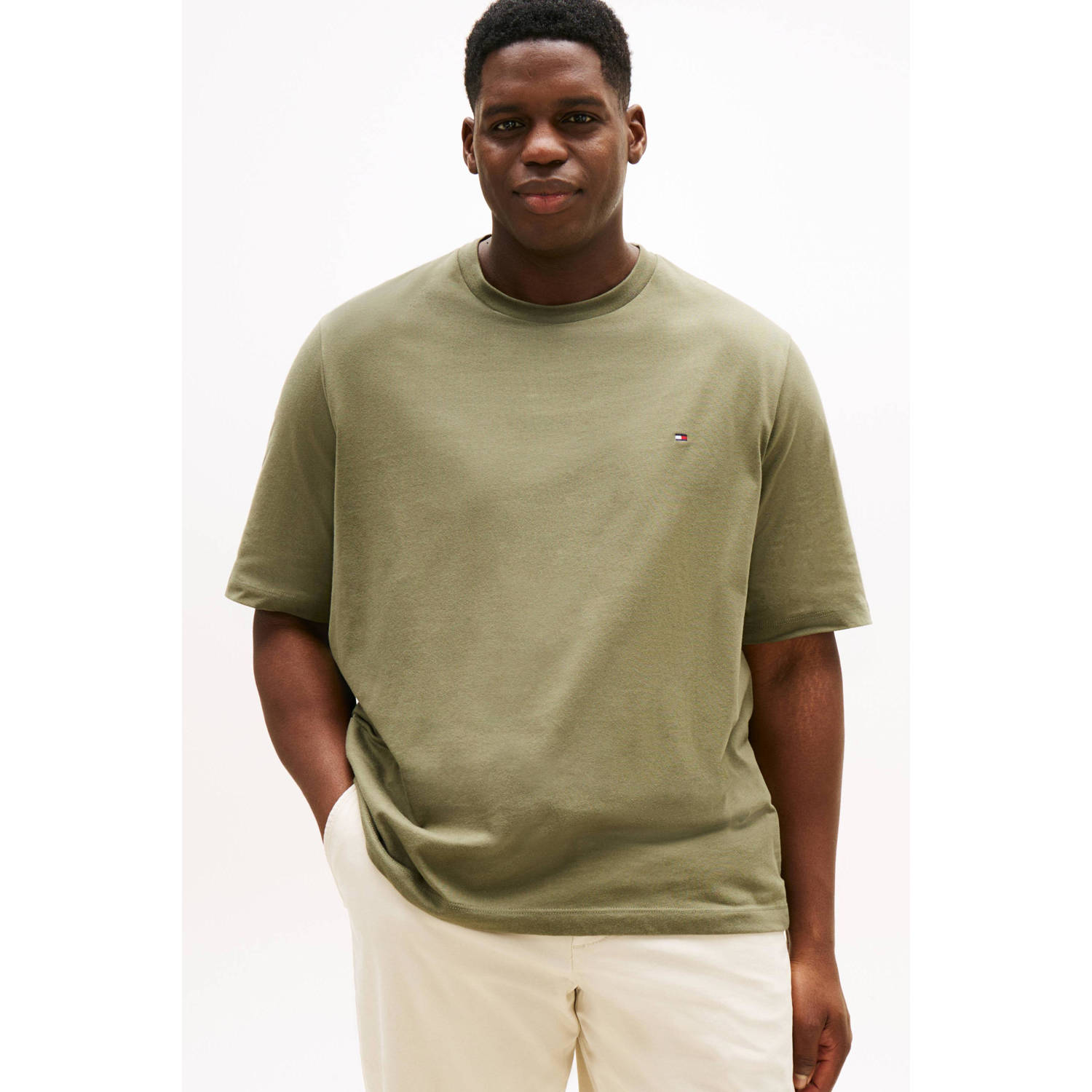 Tommy Hilfiger Big & Tall regular T-shirt groen