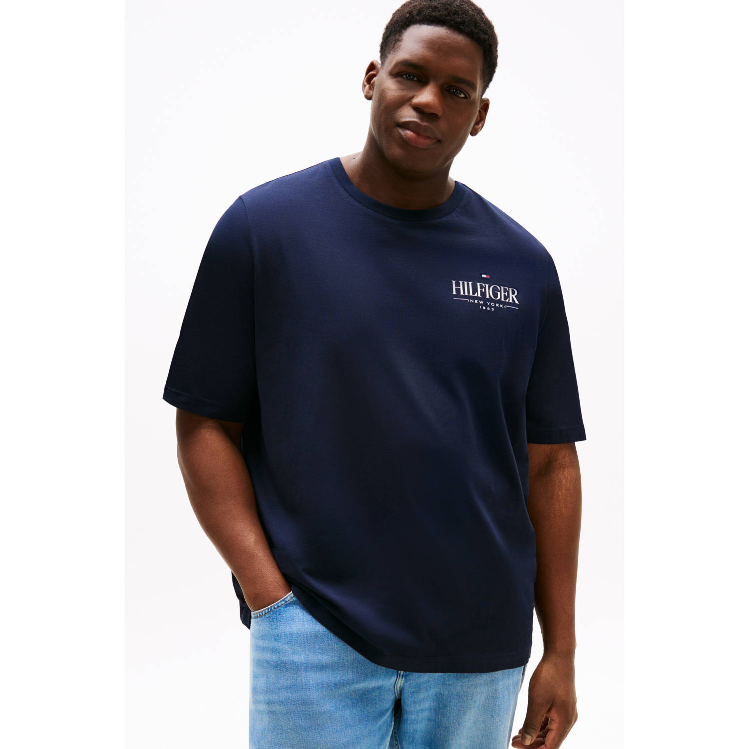Tommy Hilfiger Big & Tall T-shirt donkerblauw