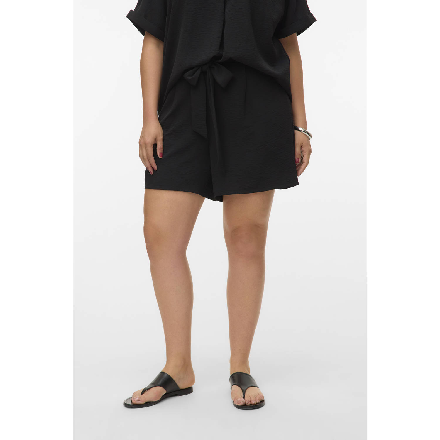 VERO MODA CURVE regular waist casual short zwart