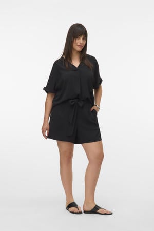 regular waist casual short zwart