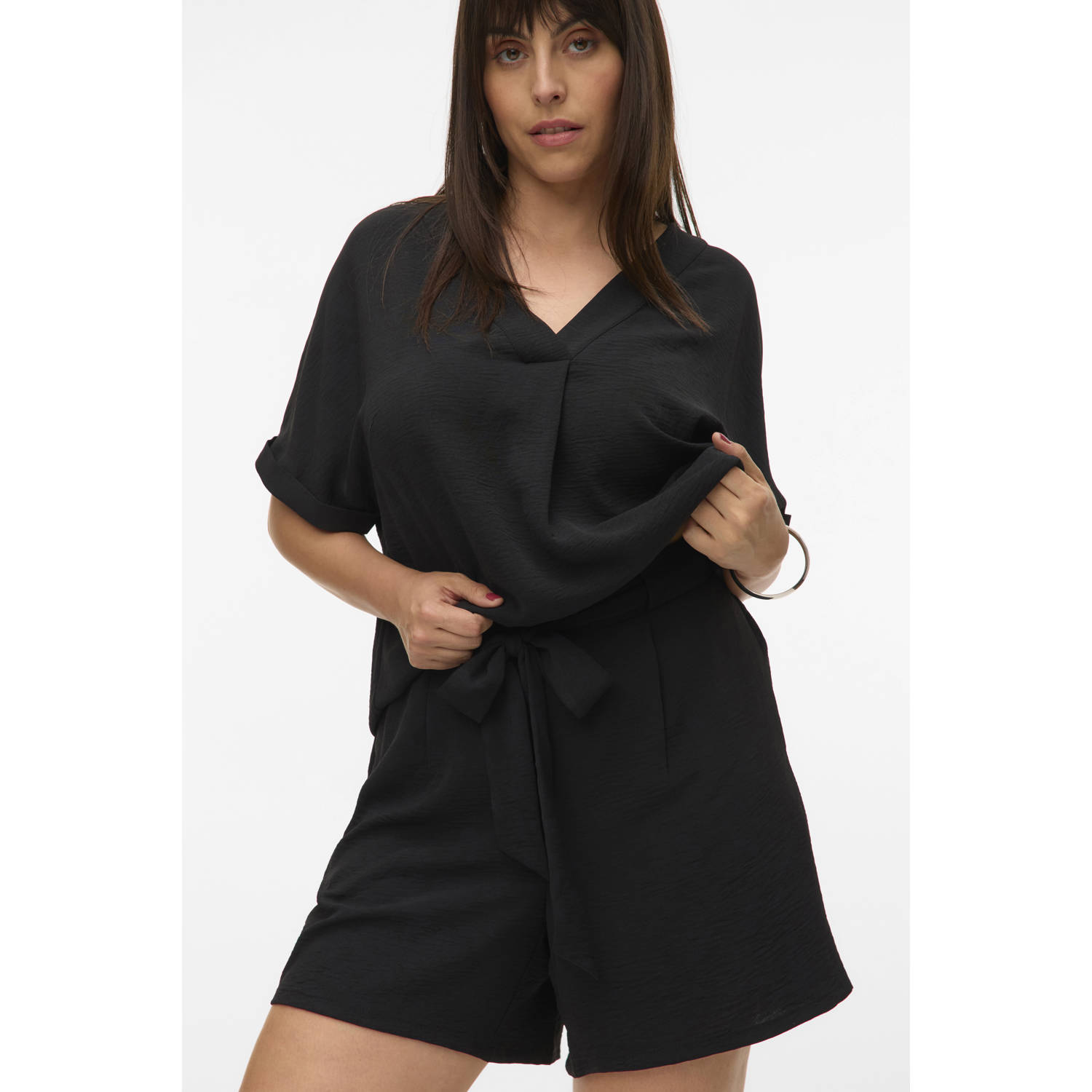 VERO MODA CURVE regular waist casual short zwart