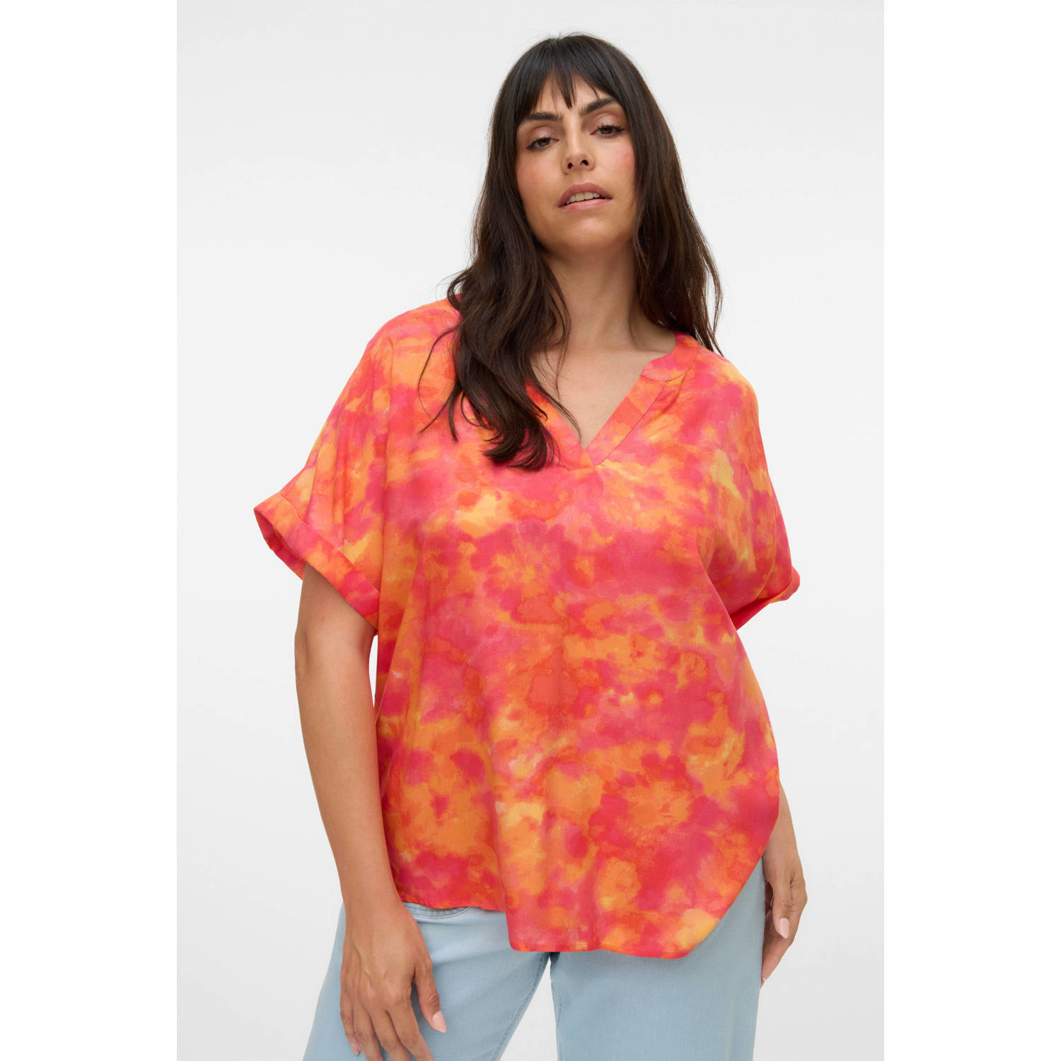 VERO MODA CURVE blousetop oranje