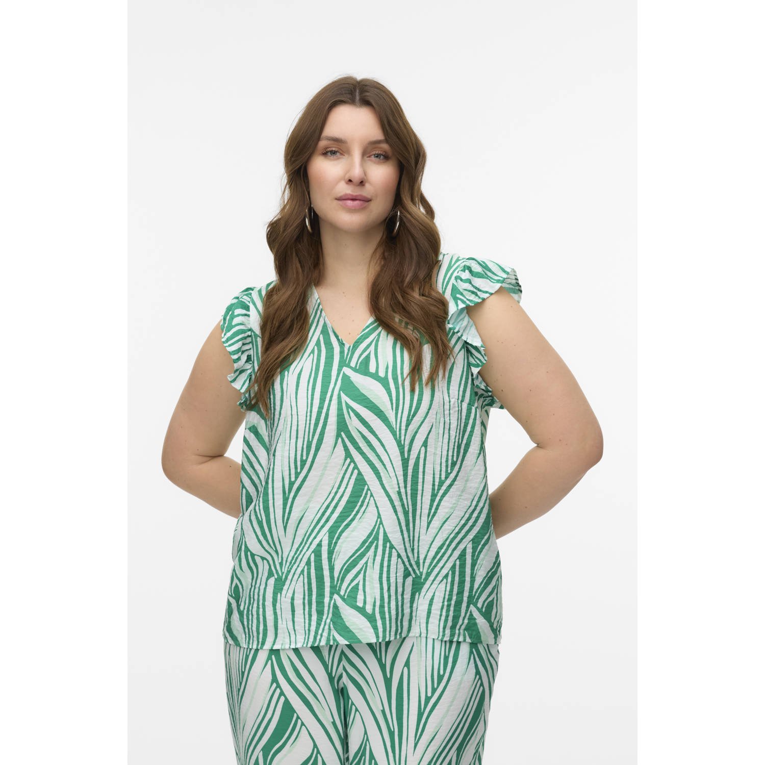 VERO MODA CURVE blousetop groen