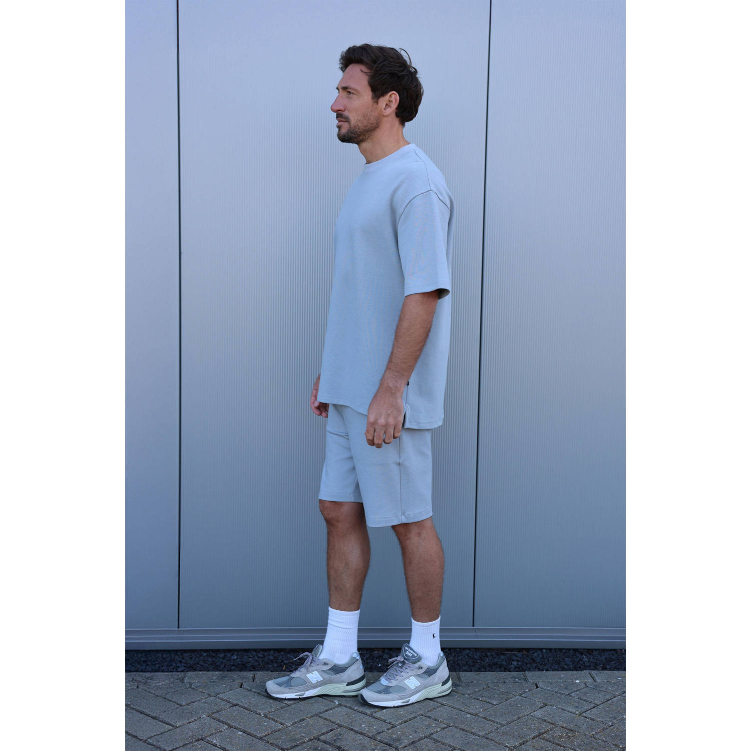 Kultivate loose sweatshort grijs