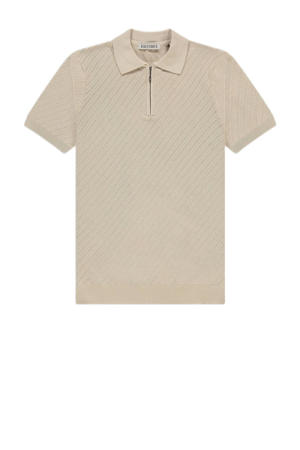 regular polo gebreid beige
