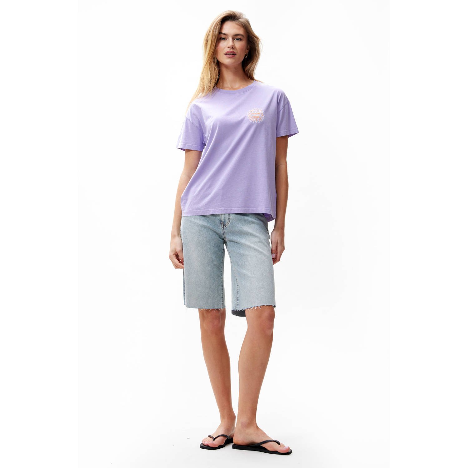 CATWALK JUNKIE Dames Tops & T-shirts Graphic Tshirt Paars