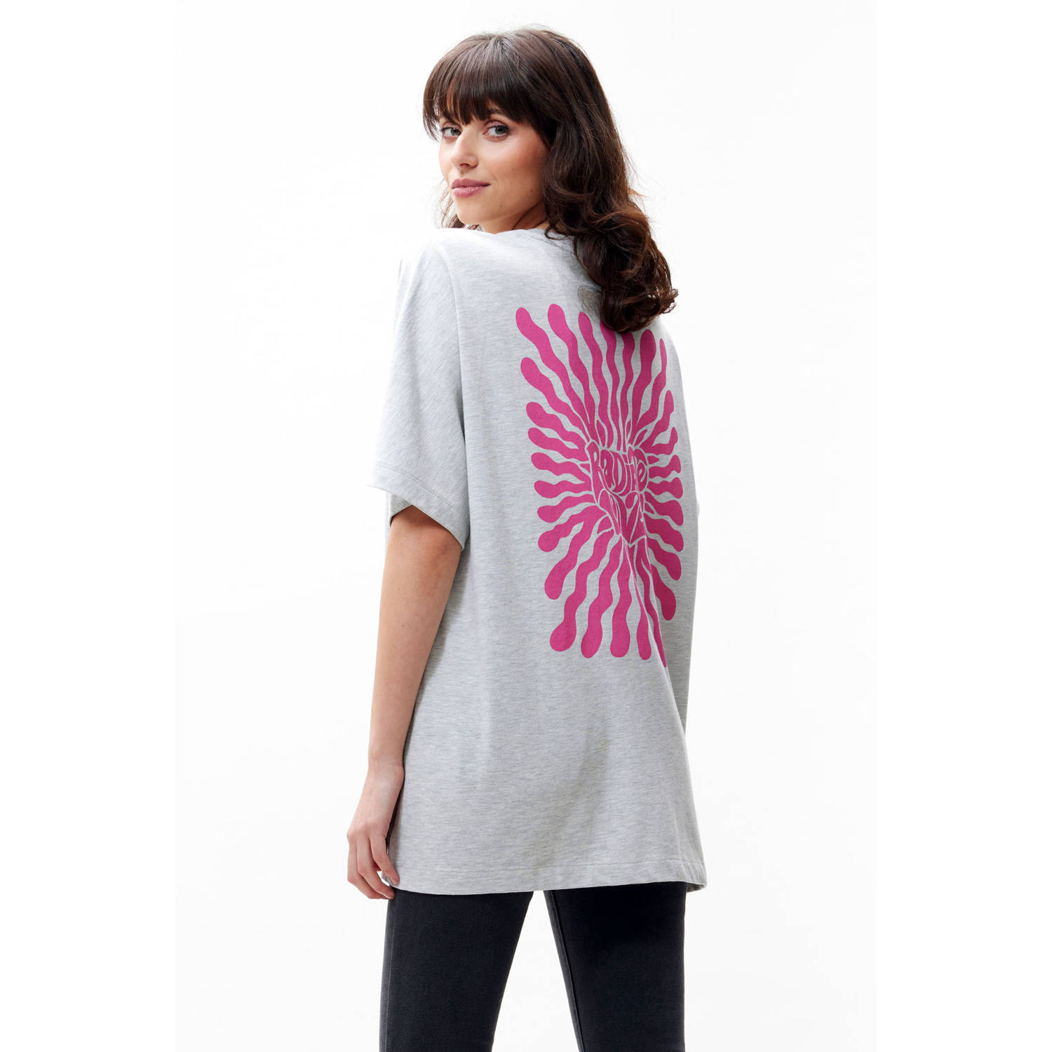 Catwalk Junkie T-shirt lichtgrijs roze