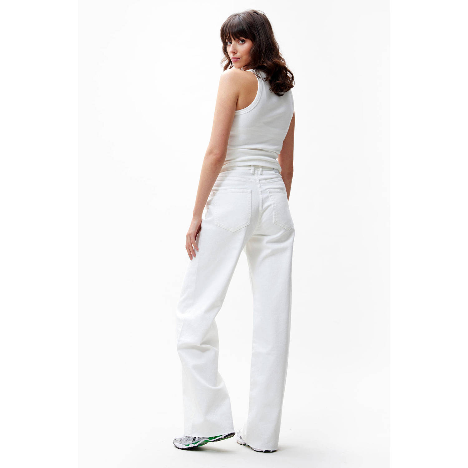 Catwalk Junkie high waist wide leg jeans wit