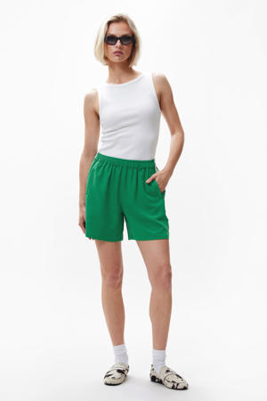 high waist casual short groen