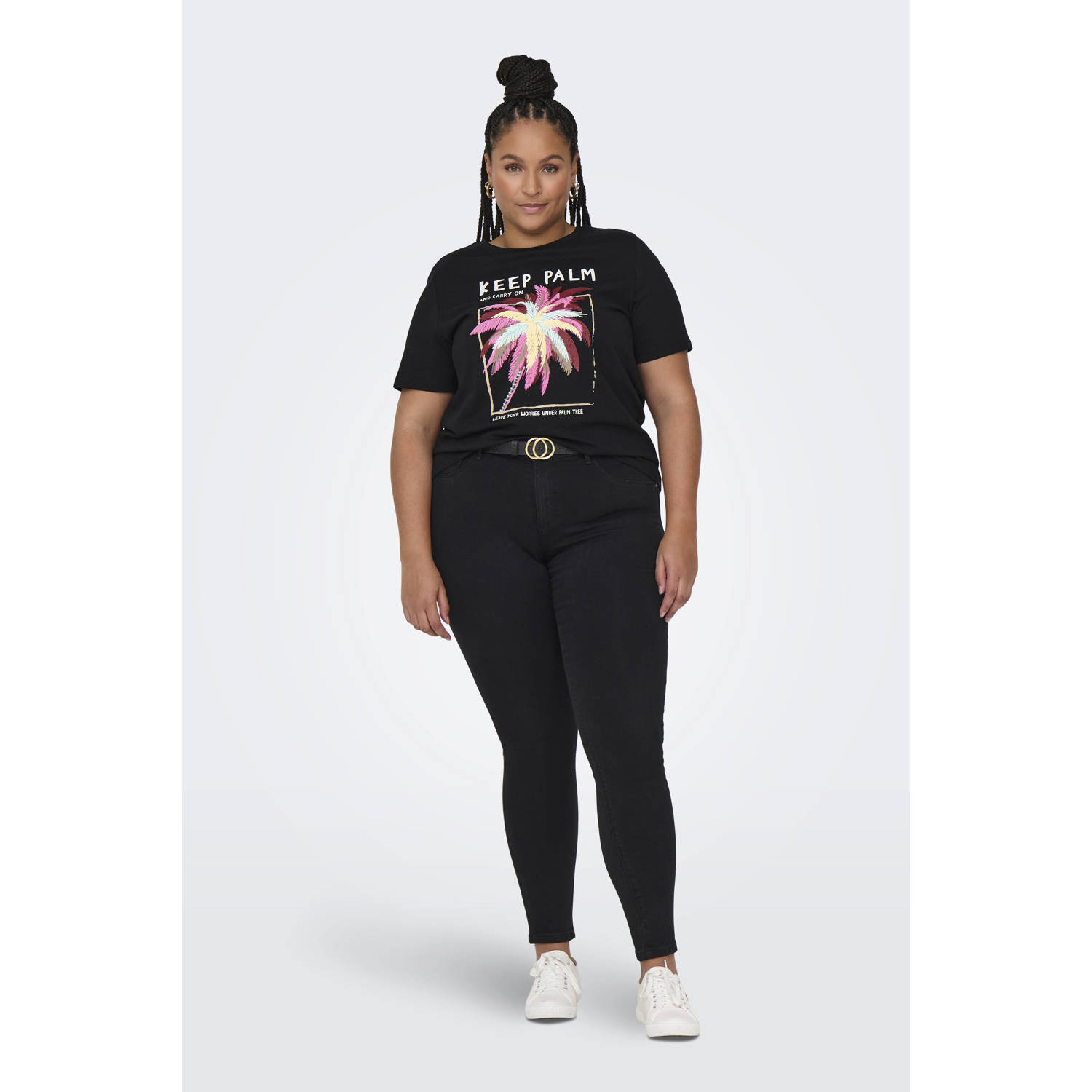 ONLY CARMAKOMA T-shirt zwart