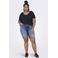 ONLY CARMAKOMA denim wide leg high waist short medium blue denim