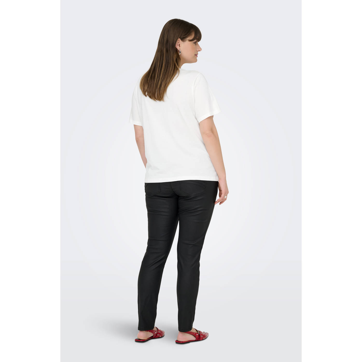 ONLY CARMAKOMA T-shirt wit met glitter