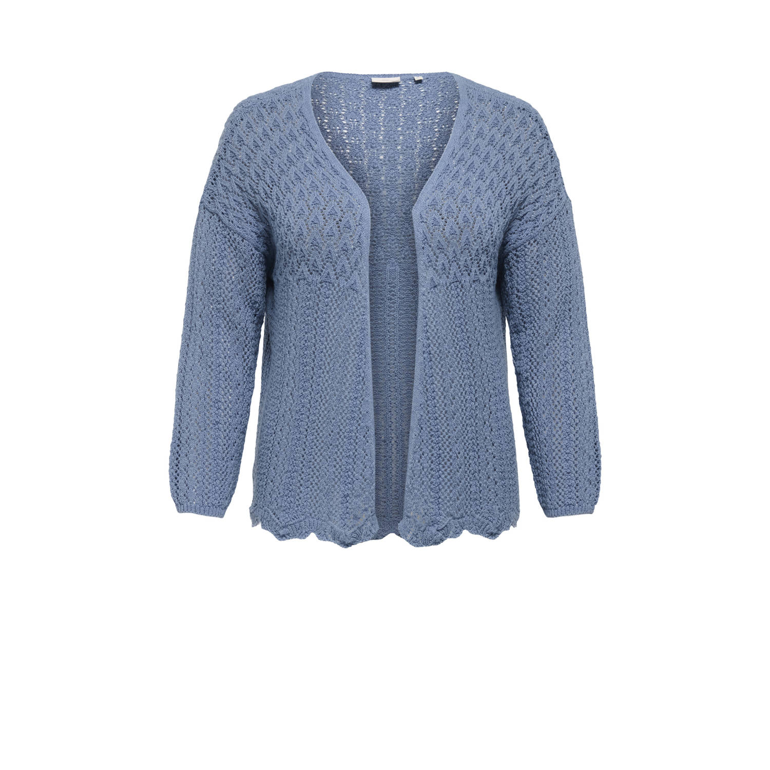 ONLY CARMAKOMA gebreid vest blauw
