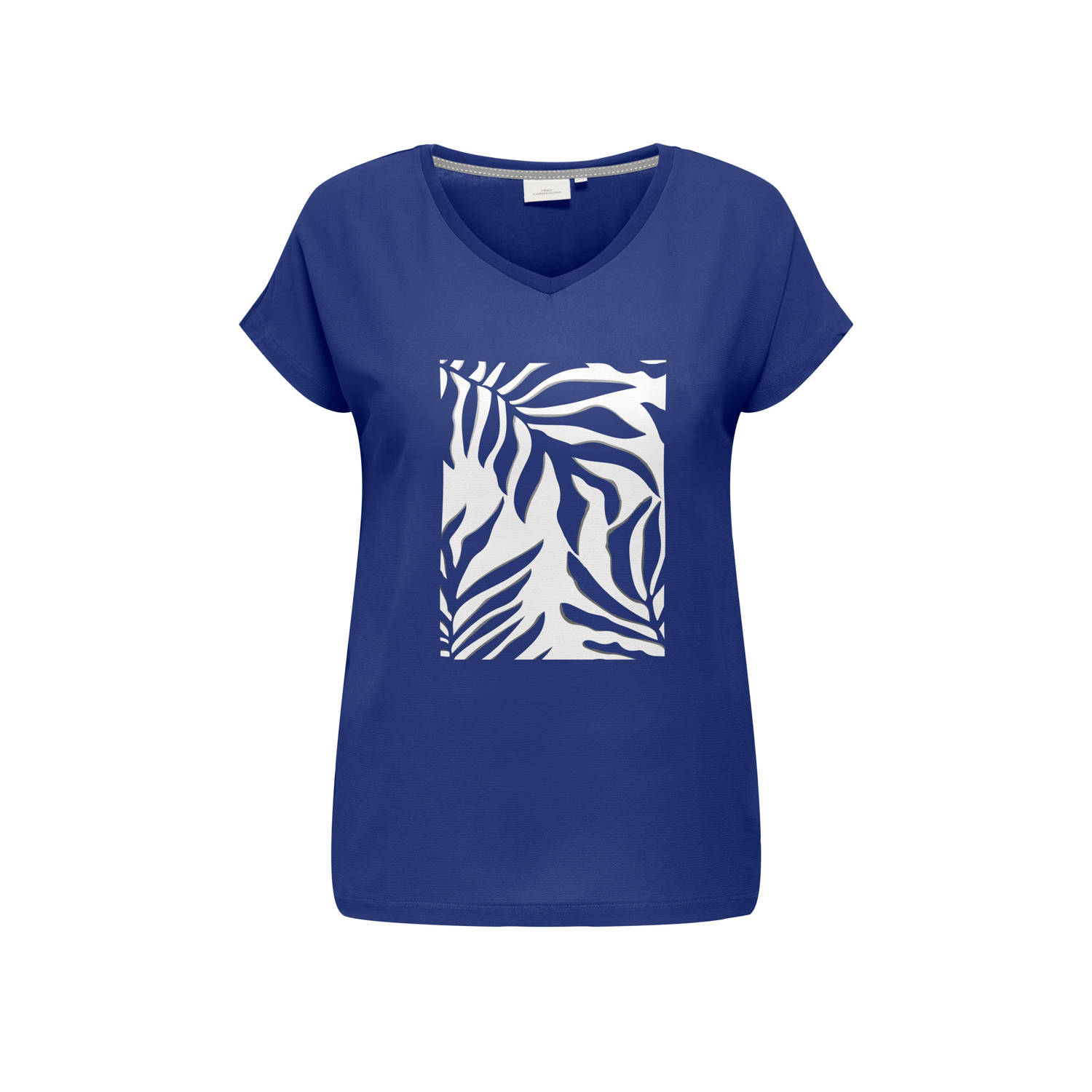 ONLY CARMAKOMA Shirt met korte mouwen CARVIGGA S S O-NECK MIX TEE JRS BS