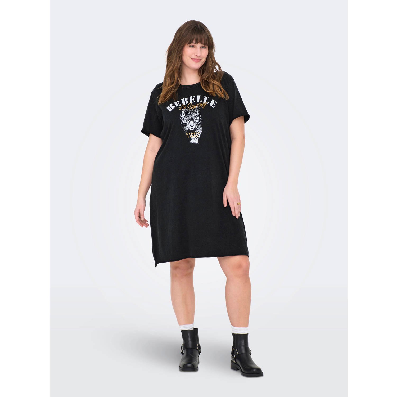 ONLY CARMAKOMA jurk antraciet