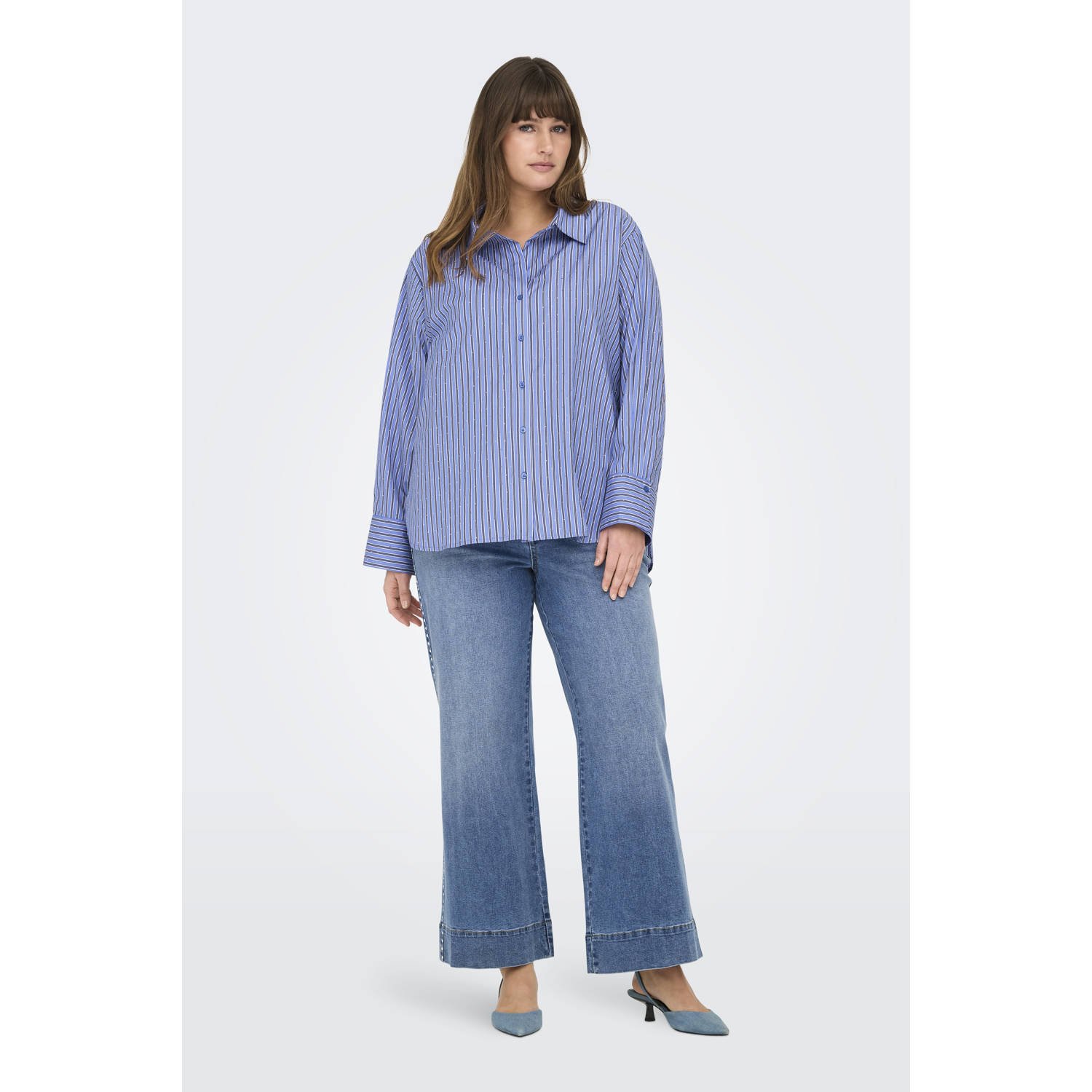 ONLY CARMAKOMA blouse blauw