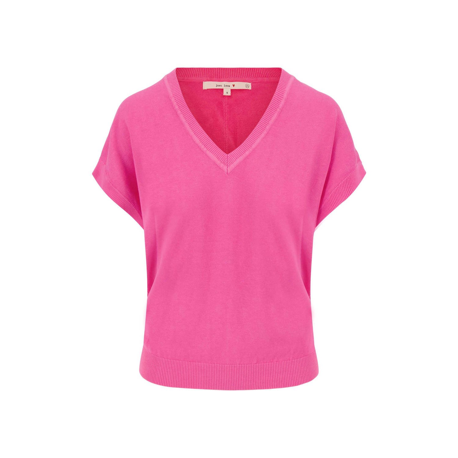 Zusss top roze fijn gebreid