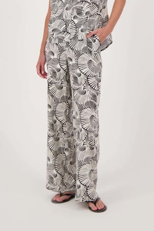straight regular waist casual broek zwart