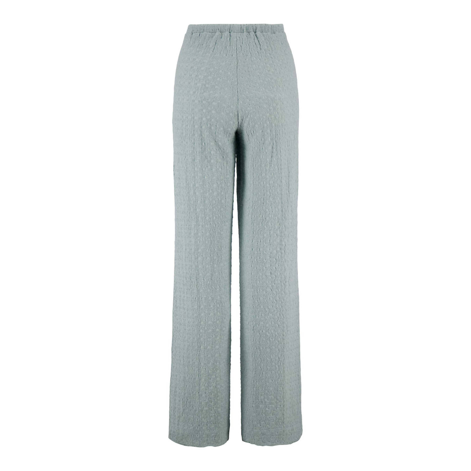 Zusss straight regular waist casual broek grijsblauw
