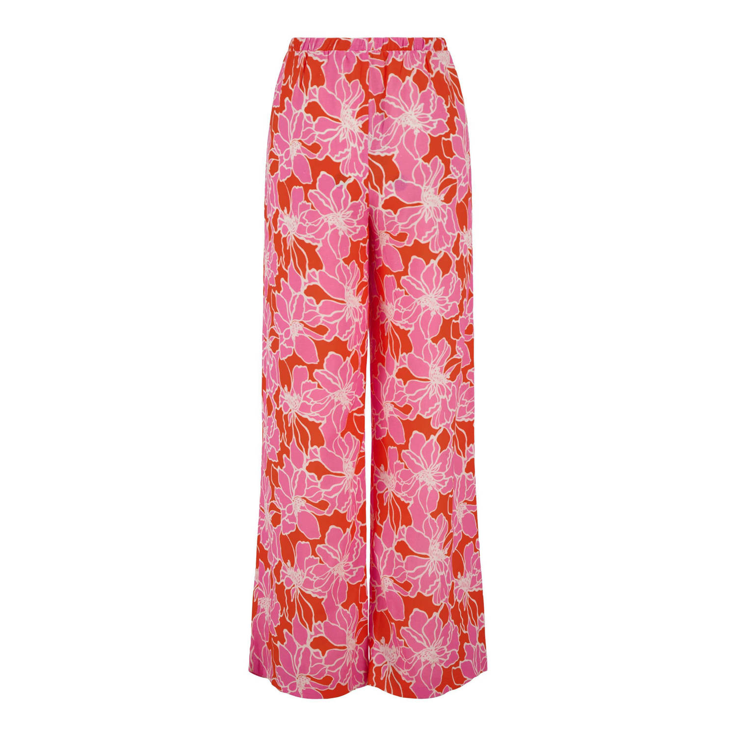 Zusss straight regular waist casual broek roze
