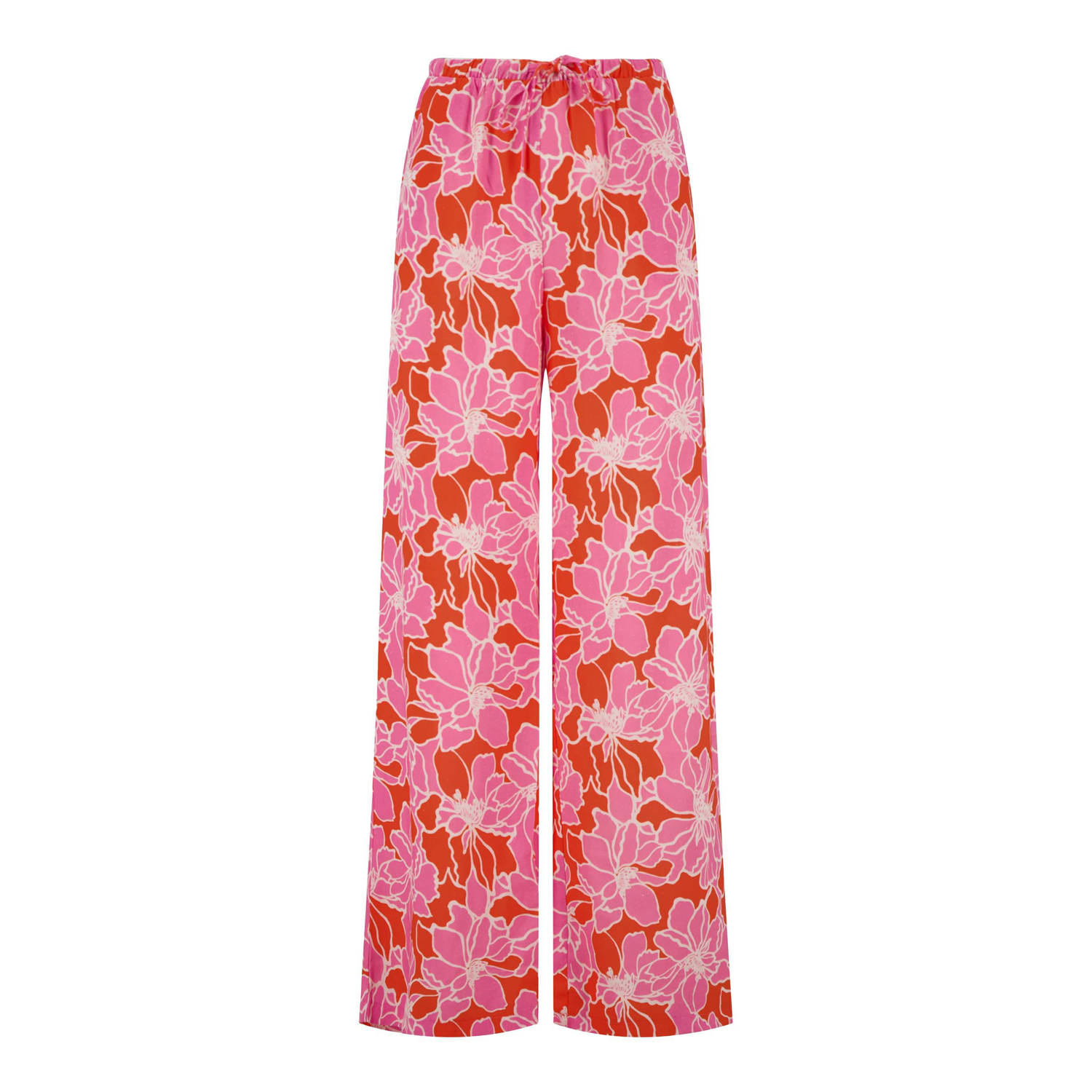 Zusss straight regular waist casual broek roze