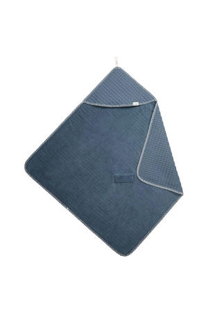 omslagdoek Antwerp wafelstof/stretch badstof bluestone