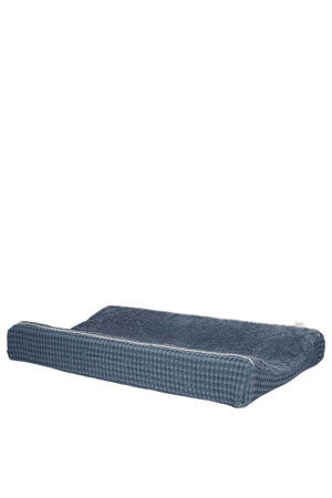 aankleedkussenhoes Amsterdam wafel/badstof bluestone