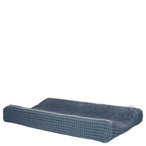 aankleedkussenhoes Amsterdam wafel/badstof bluestone