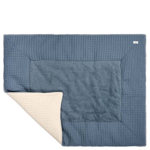 Koeka reversible boxkleed Amsterdam wafel bluestone/natural afbeelding
