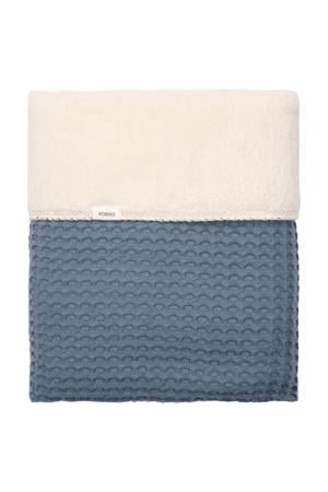 all season wiegdeken Amsterdam wafel/katoenfleece bluestone