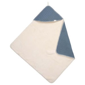 omslagdoek Oslo wafel/teddy bluestone
