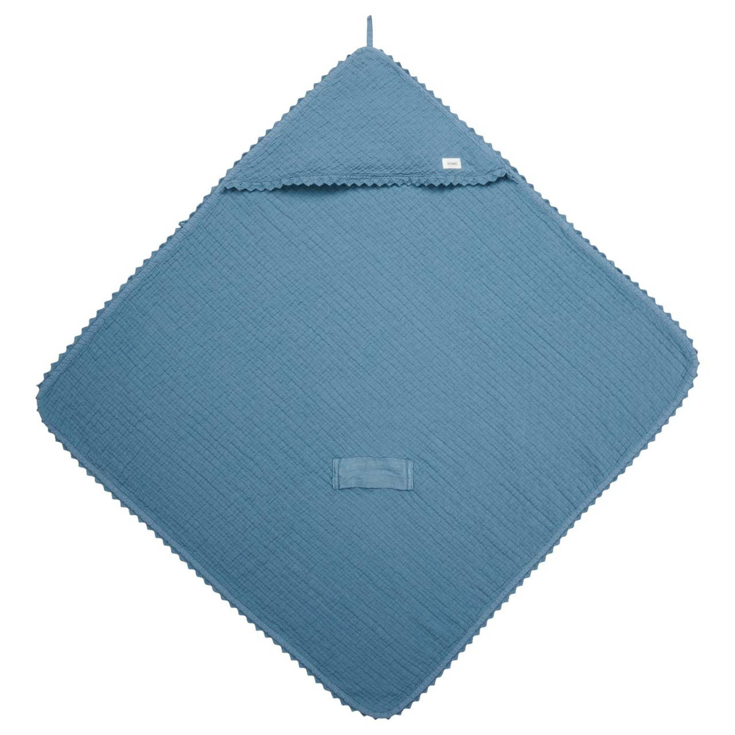 Koeka Elba omslagdoek 100x100 cm blauw